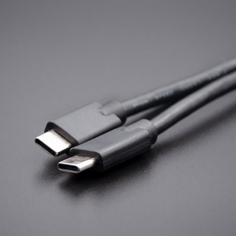 Qoltec Kabel USB 2.0 typ C męski | USB 2.0 typ C męski | 0.5m | Czarny