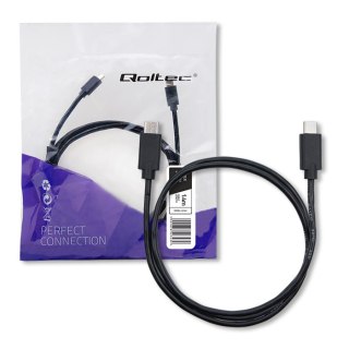 Qoltec Kabel USB 2.0 typ C męski | USB 2.0 typ C męski | 1.4m | Czarny