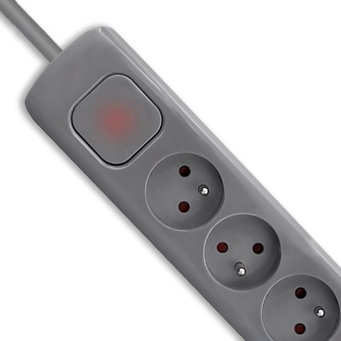 Qoltec Listwa antyprzepięciowa | 8 gniazd | 2 x USB | 1.8m | Szara