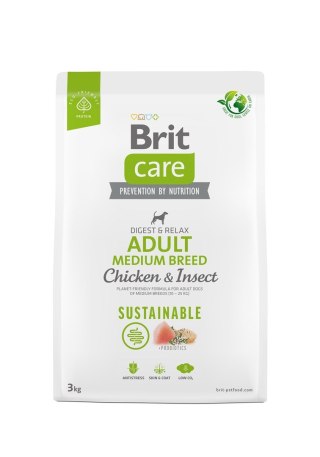 Brit Care Sustainable Adult Med Chicken Insect 3kg