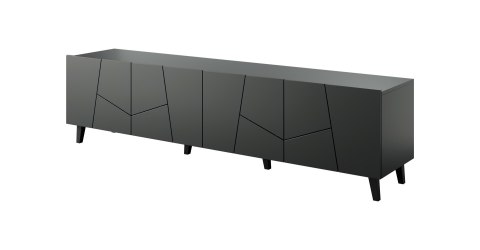 Szafka RTV ETNA 200x42x52 czarny mat