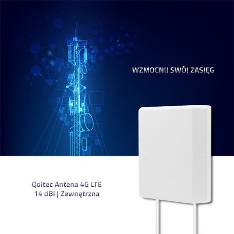 Qoltec Antena 4G LTE | 14 dBi | Zewnętrzna