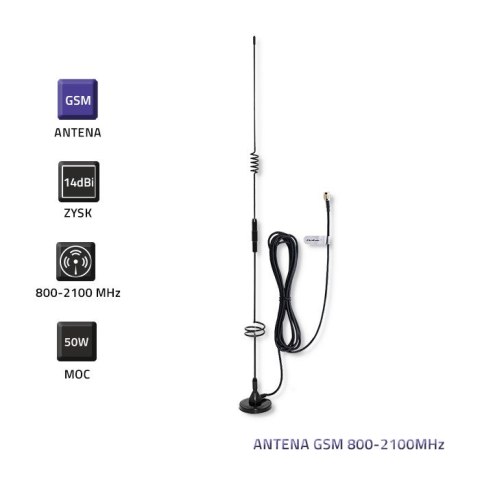 Qoltec Antena GSM 800-2100 MHz | Wewnętrzna