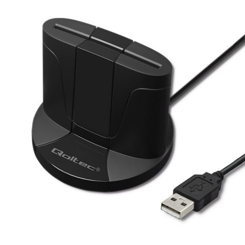 Qoltec Inteligentny czytnik chipowych kart ID SCR-0632 | USB typu C