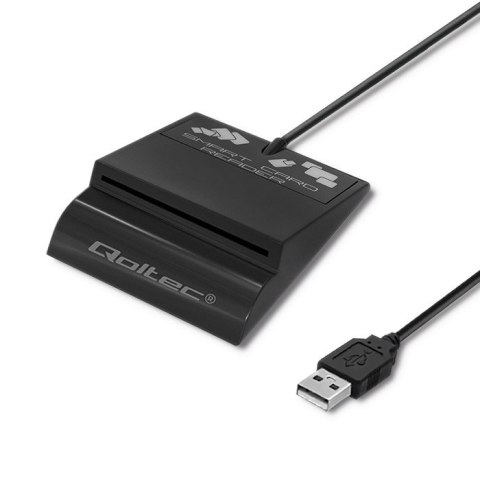 Qoltec Inteligentny czytnik chipowych kart ID SCR-0636 | USB typu C