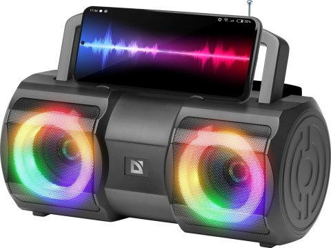 GŁOŚNIK DEFENDER BEATBOX 20 BLUETOOTH 20W LIGHT/BT/MIC/FM/USB/TF