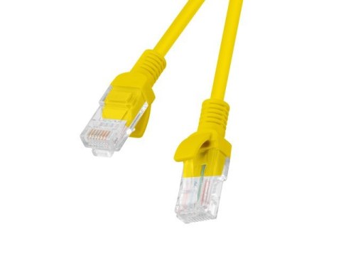 Patchcord UTP Lanberg PCU5-10CC-0100-Y (RJ45 - RJ45 ; 1m; UTP; kat. 5e; kolor żółty)