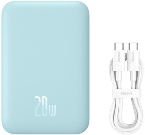 Baseus Magnetic Mini | Power Bank 6000mAh 20W z ładowaniem bezprzewodowym MagSafe BLUE