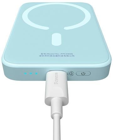 Baseus Magnetic Mini | Power Bank 6000mAh 20W z ładowaniem bezprzewodowym MagSafe BLUE