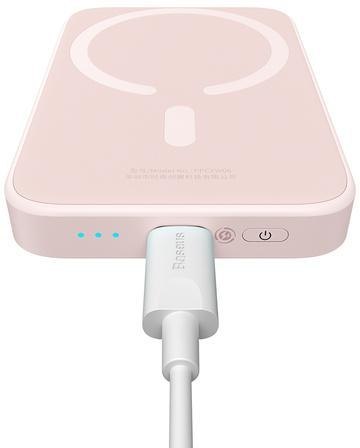 Baseus Magnetic Mini | Power Bank 6000mAh 20W z ładowaniem bezprzewodowym MagSafe PINK