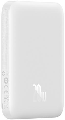 Baseus Magnetic Mini | Power Bank 6000mAh 20W z ładowaniem bezprzewodowym MagSafe WHITE