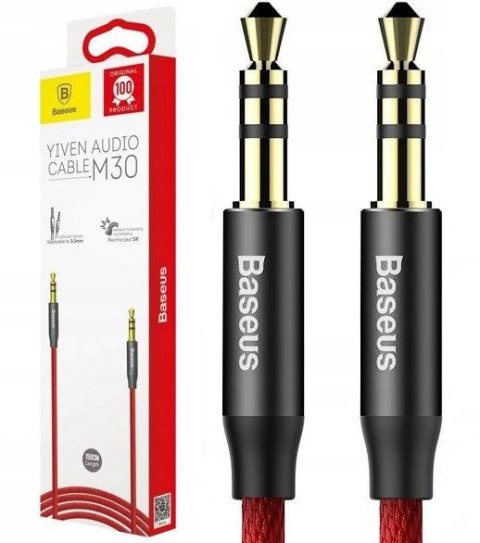 Kabel audio Baseus Yiven M30 | Kabel audio AUX pozłacany mini Jack 3.5mm - mini Jack 3.5mm 1.5M