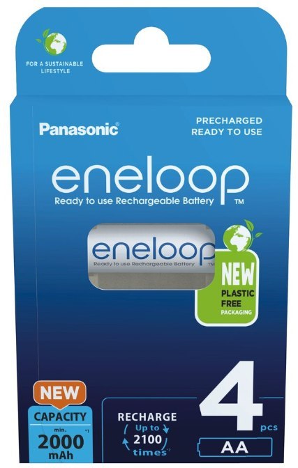 Akumulatorki AA / R6 Panasonic Eneloop 2000mAh BK-3MCDE/4BE - 4 sztuki (blister)