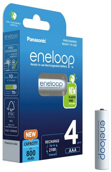 Akumulatorki R03 / AAA Panasonic Eneloop 800mAh BK-4MCDE/4BE - 4 sztuki (blister)