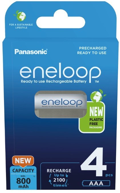 Akumulatorki R03 / AAA Panasonic Eneloop 800mAh BK-4MCDE/4BE - 4 sztuki (blister)