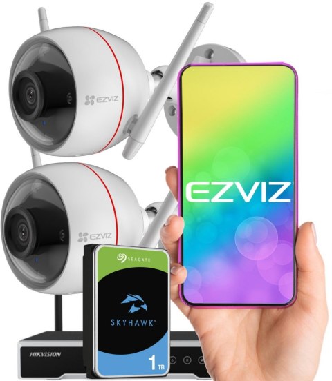 Zestaw monitoringu bezprzewodowego 2 kamery tubowe 4MPx WiFi EZVIZ