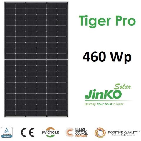 Moduł panel PV czarna rama 460W Jinko JKM460M-60HL4-V 1903x1134x30mm Moduł panel PV czarna rama 460W Jinko JKM460M-60HL4-V 1903x1134x30mm