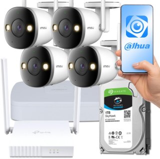 Zestaw monitoringu Imou WiFi IP 4 kamery bullet 2MPx