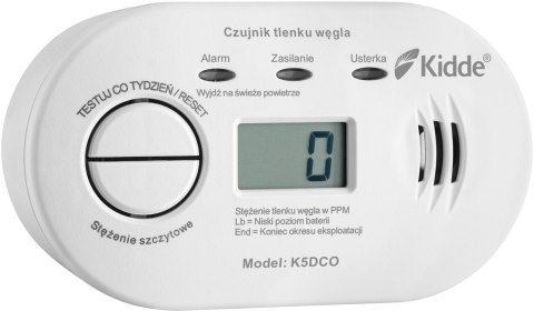 Czujnik czadu z wyświetlaczem Kidde K5DCO