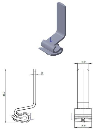 ZATRZASK KABLOWY PLASTIKOWY, CORAB M936