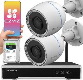 Zestaw monitoringu bezprzewodowego 2 kamery tubowe FullHD WiFi EZVIZ