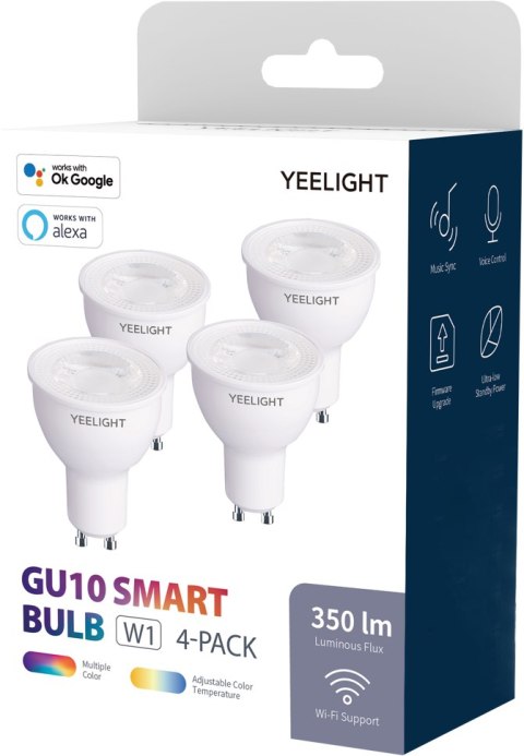 Inteligentna żarówka Yeelight W1 GU10 (kolor) 4szt Google Alexa