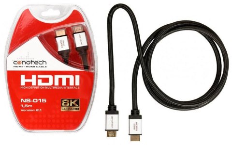 Kabel HDMI Conotech NS-015 8K ver. 2.1 1,5 metra