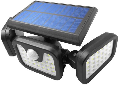 Lampa solarna LTC 74 x LED SMD, 20 W, czujnik ruchu i zmierzchu, regulacja kąta świecenia, akumulator 2400 mAh LXLL147 