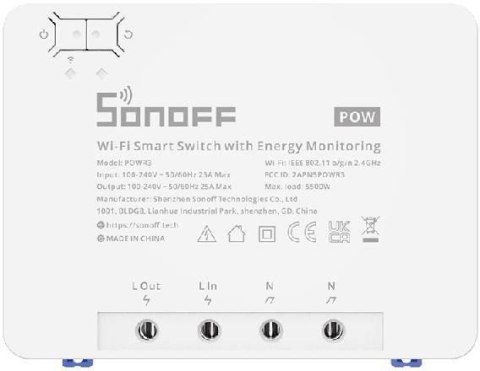 SONOFF sterownik 1-kanałowy 25A WiFi POWR3