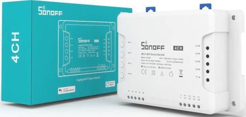 SONOFF sterownik 4-kanałowy 10A NO/NC/Beznapięciowy WiFi 4CHPROR3