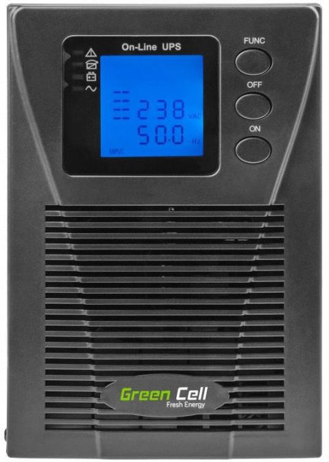 UPS ZASILACZ AWARYJNY Green Cell MPII 1000VA 900W Z WYŚWIETLACZEM LCD UPS17