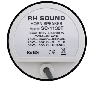 GŁOŚNIK TUBOWY RH SOUND SC-1130T 30W 100V BIAŁY