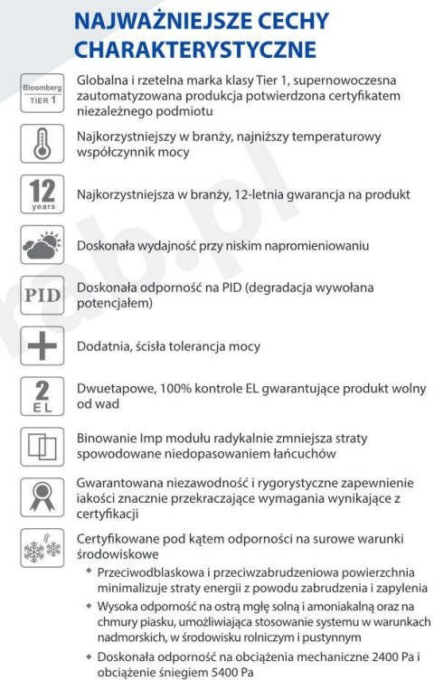 Moduł panel PV srebrna rama 450W RISEN RSM144-7-450M 2108x1048x35mm