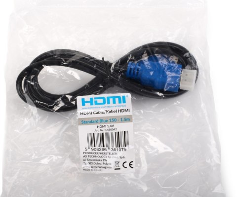 Kabel HDMI-HDMI Opticum Standard Blue 150 - 1.5m (v1.4)