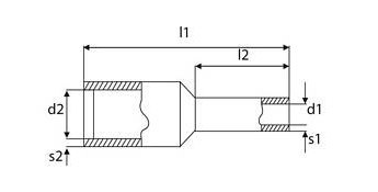 TULEJKA IZOLOWANA 10mm2 DUI-10,0-12CR CZERWONY (100szt.)