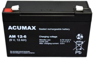 Akumulator ACUMAX 6V 12AH serii AM AM 12-6