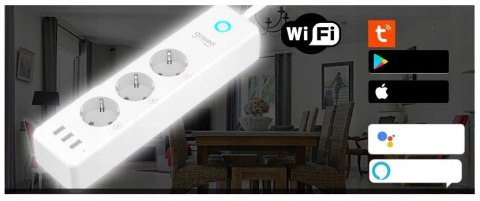 GOSUND Listwa zasilająca SMART 16A WiFi ANDROID iOS TUYA