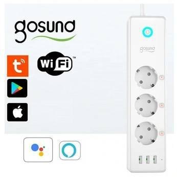 GOSUND Listwa zasilająca SMART 16A WiFi ANDROID iOS TUYA