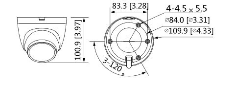 KAMERA HDCVI DAHUA HAC-HDW1200M-0280B