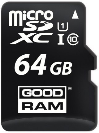 KARTA PAMIĘCI microSD GOODRAM UHS1 CL10 64GB + ADAPTER 100MB