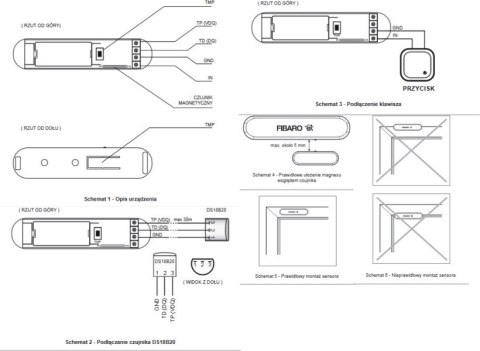 FIBARO Door Window Sensor 2 | FGDW-002-1 ZW5 | Biały czujnik otwarcia