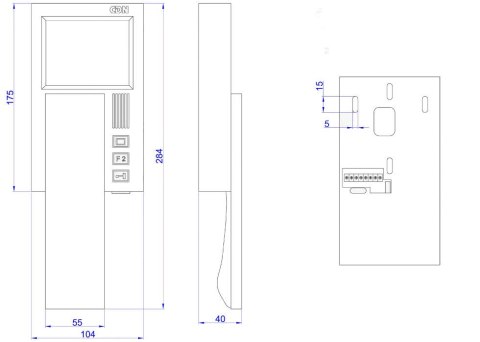 ACO INS-MPR 4" Monitor INSPIRO - kolorowy cyfrowy 4" do systemów videodomofonowych