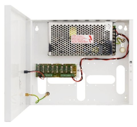 ZASILACZ IMPULSOWY STABILIZOWANY DO 8 KAMER HD Pulsar PSDC08128T 12V/8A/8×1A/TOPIC