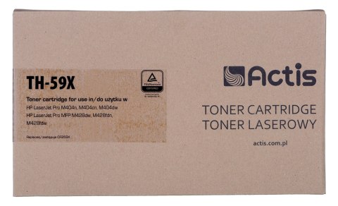 Toner Actis TH-59X (zamiennik HP CF259X; Supreme; 10000 stron; czarny). Z chipem. Zalecamy wyłączenie aktualizacji oprogramowani