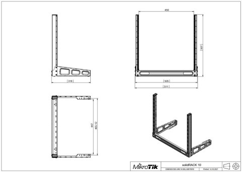 MIKROTIK SR-10U STOJAK RACK 19 Cali 10U