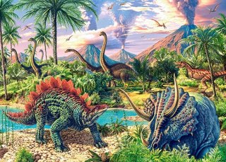 CASTORLAND Puzzle 120el. Dinosuar Volcanos - Dinozaury przy wulkanach