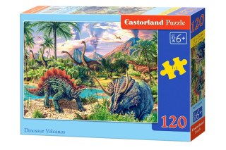 CASTORLAND Puzzle 120el. Dinosuar Volcanos - Dinozaury przy wulkanach