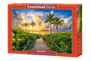 CASTORLAND Puzzle 3000el. Colorful Sunrise in Miami, USA - Wschód Słońca w Miami