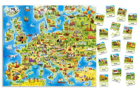 CASTORLAND Puzzle edukacyjne Mapa Europy