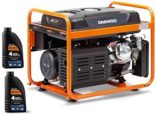 ZESTAW AGREGAT PRĄDOTWÓRCZY DAEWOO GDA 6500E 5.0kW + 2x GENERATOR OIL SAE 10W-30 DWO 600